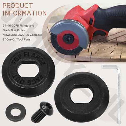 14-46-2075 Flange and Blade Bolt Kit for Milwaukee 2522-20 Compact 3" Cut-Off Tool Parts