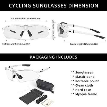 ROCKBROS Pickleball Glasses for Men & Women ? ANSI Z87.1 Certified Safety Glasses, UV400 Protection & Interchangeable Strap