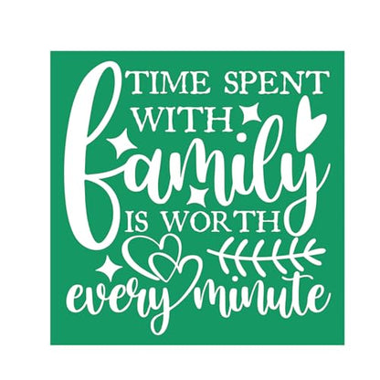 JAJADO Home Silk Screen Stencils DIY Screen Printing Template, Faith Farmhouse Family Quote Reusable Adhesive Stencils Silk Screen Transfer for Crafts Painting on Wood, T-Shirt, Glass, Paper 8.5x8.5¡°