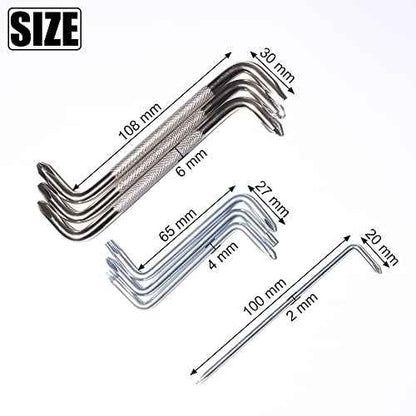 7 PCS Right Angle Screwdriver, Ph3/Ph2/Ph1/Ph0/T25/T20/T15 Offset Screwdrivers Set, Flat Head 90 Degree Screw Driver, Angled Phillips Head Screwdriver Bent Low Profile