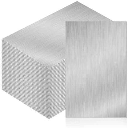 Therwen 120 Pcs 5 x 7 Inch Flashing Aluminum Flashing Sheet Metal Roof for Shed Weatherproofing Areas of Roof Around Chimneys or Skylights (Silver)