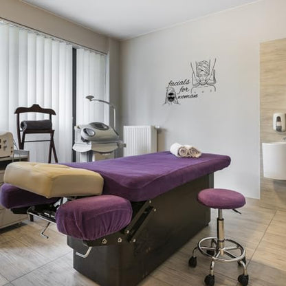 SUPERDANT Spa Salon Decals Facials Quote Wall Sticker Beauty Salon Decals Woman Face Art Stickers Vinyl Decal Spa Massage Room Therapy Beauty Salon DIY Decor