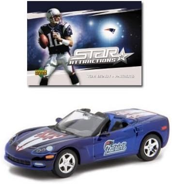 Upper Deck Collectibles NFL Corvette with Card in Display New England Patriots - Tom Brady