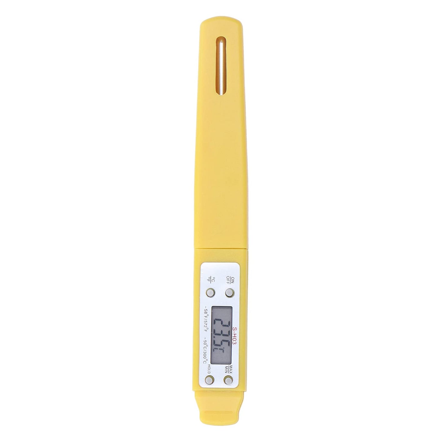 Akozon Digital Food Thermometer Automatic Calibration Pen High Accuracy Electronic Pocket Thermometer Yellow Home and Family Appliance and Decor