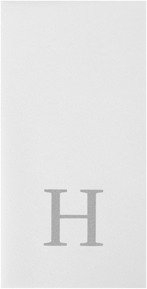 Luxenap 15.8 X 7.9 Inch Linen-Feel Guest Towels, 50 Lettered Hand Towels