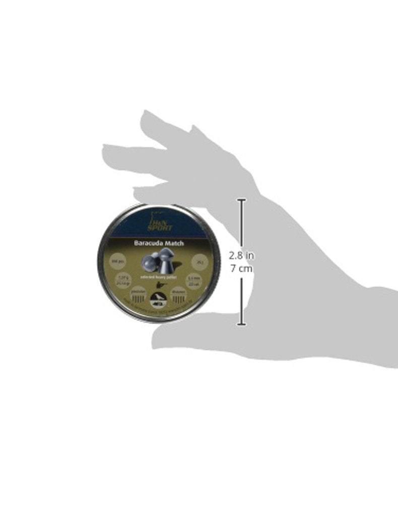 H&N Sport Haendler & Natermann Baracuda Match Domed Airgun Pellets .22 Caliber / 21.14 Grains (200 Count)