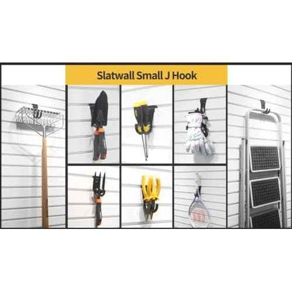 Slatwall Hooks, Heavy-Duty Slatwall Accessories, Black Slat Wall J Hooks, 8 Pack