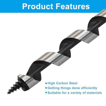 3/8 Inch Diameter Wood Auger Drill Bit, 12 Inch Long Ship Auger Bit for Soft and Hard Wood, Hex Shank Drill Bit for Hole Cutter, Tree Stump, Plastic, Drywall (10 x 300 mm)