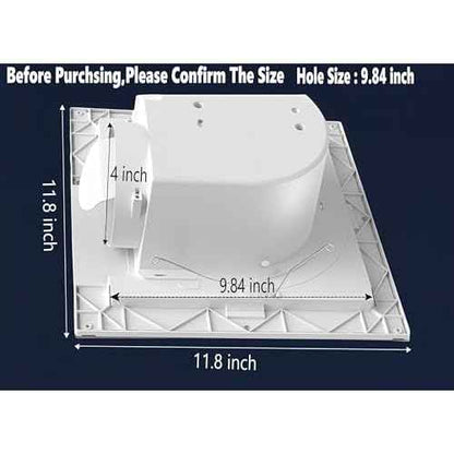 Bathroom Exhaust Fan With Light,DC Energy-Saving Bathroom Ventilation Fan, Ceiling Mount Ventilation Fan & Light 6500K Combo,Newly upgraded silent exhaust fan for the bathroom