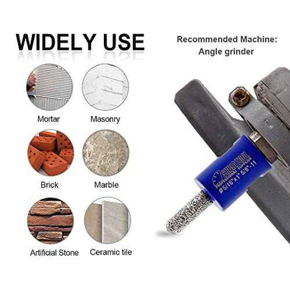 SHDIATOOL Diamond Mortar Raking Bit 5/16-inch x 4-inch and 5/16-inchx1-inch for Brickwork Joint Mortar Removal and Tuck Pointing Granite Marble Masonry Stone (2 Pack)