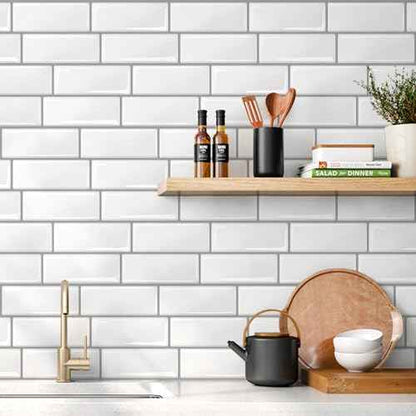 Livebor Peel and Stick Backsplash Wallpaper Kitchen Wallpaper 11.8inch x 78.7inch Tile Peel and Stick for Kitchen Countertop Tile Backsplash Contact Paper Waterproof Self Adhesive for Bathroom Vinyl