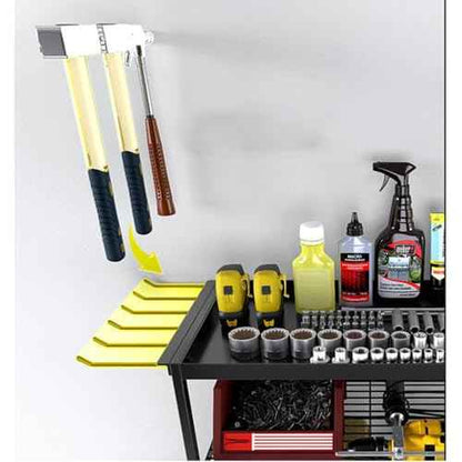 Power Tool Organizer, 2-Layer Metal Wall Mount Storage Rack, Tool Holder for Garage Workshop