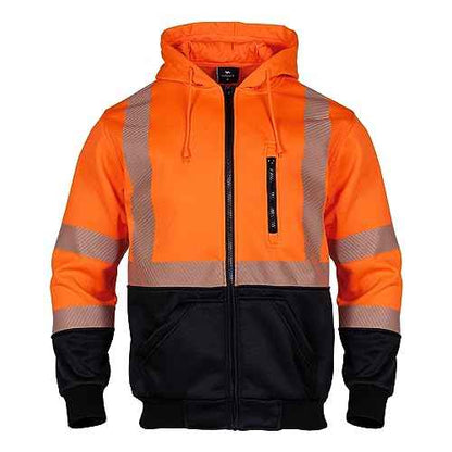 VENDACE High Visibility ANSI Class 3 Reflective Safety Fleece Sweatshirt Hoodie for Men Hi Vis Hoodies Zipper Jacket