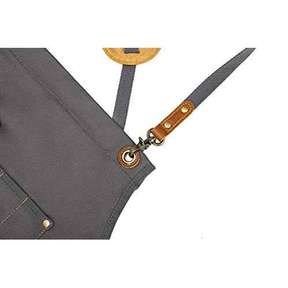 Waxed Canvas Tool Apron for Men and Women - Durable, Adjustable for Woodworkers, Mechanics, Blacksmiths, Carpenters