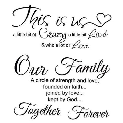 Family Quotes Wall Decals This is Us Wall Decor Vinyl Stickers for Living Room Bedroom Inspirational Art Decorations for Home Office Teen Dorm