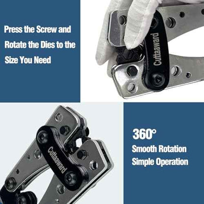 Battery Cable Lug Crimper - Heavy-Duty Wire Crimper for AWG 10-1, Hexagonal Crimping Tool with Aluminum Handle, High-Strength Steel, Wire EDM Cutting, Durable Battery Terminal Crimper for Copper Lugs