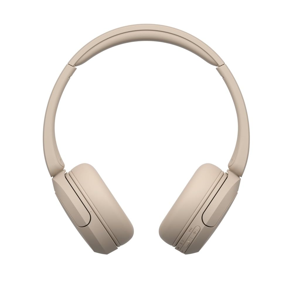Sony WH-CH520 Wireless Headphones Bluetooth On-Ear Headset with Microphone and up to 50 Hours Battery Life with Quick Charging, Cappuccino