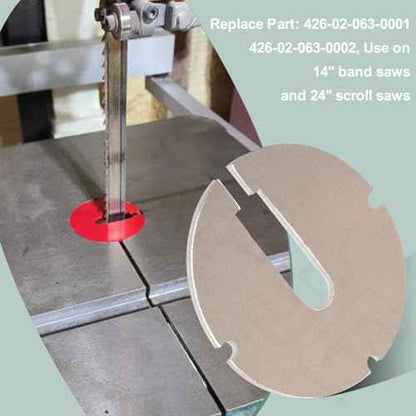 (Pack of 2) 426-02-063-0001 426-02-063-0002 Table Inserts (Diameter: 2.5 in, Thickness: 0.1 in) Compatible With Delta 14 Part/Rockwell 14" Band saws and 24" Scroll saws