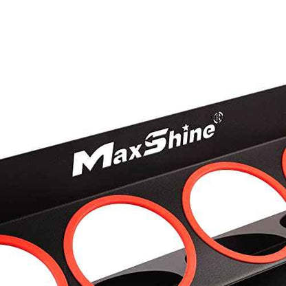Maxshine Universal Spray Bottle Holder (16oz/34oz) - Holds 7 IK Trigger Sprayers with 3 Small Holes, Sturdy & Lightweight Wall-Mounted Organizer for Detailing Accessories