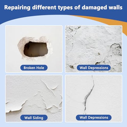 Upgraded 4¡¿10 Inch Self-Adhesive Drywall Patch Kit, Large Hole Repair with Aluminum Patch & Professional Trowel for Interior Wall Restoration