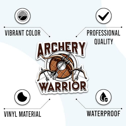 Archery Stickers 50 Pieces Vinyl Waterproof Decal for Laptop Water Bottle Phone Car Window Bike Motorcycle Stakeboard Scrapbook Archer Sticker Gifts for Kid Teen Adult
