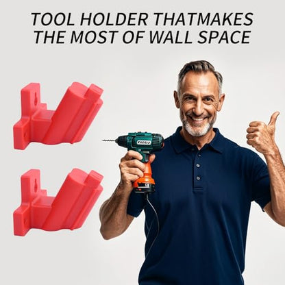 12 Pack Tool Holder for Milwaukee Drill M12 12V,Wall Mount Plastic tools Storage with 32 Screws for Power Tool Storage