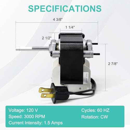 S99080180 Exhaust Fan Motor for Broan Nutone 509, 509S, 509S-C, 509-C, 509-A, 509S-B, 509MG-A, 509MG Ventilation Fan Replacement Motor