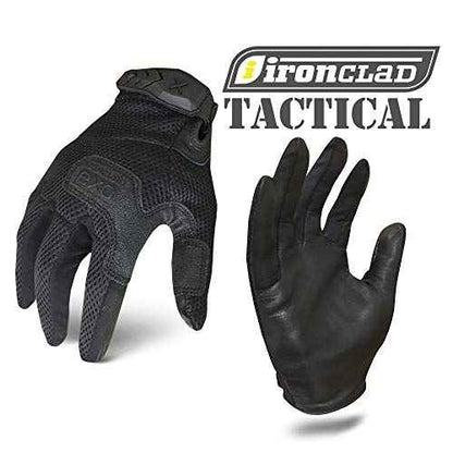 Ironclad EXOT-SVEN-02-S Tactical Stealth Vented Gloves, Small, Black
