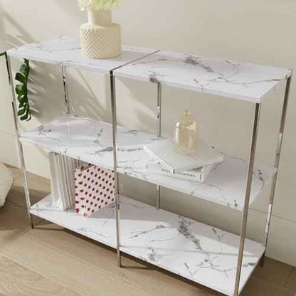 CRE8TIVE Glossy Silver Grey White Marble Contact Paper for Countertops Waterproof Marble Wallpaper Peel and Stick Counter Top Stick Paper 12"x80" Self Adhesive Removable Wallpaper for Kitchen Cabinets