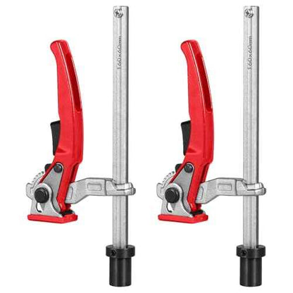 TOOLCOOL MFT Table Workbench Quick Ratchet Bench Dog Clamp 3/4 Inch Dog Hole Clamp Hold Down Clamp for Woodworking (2 Pack)
