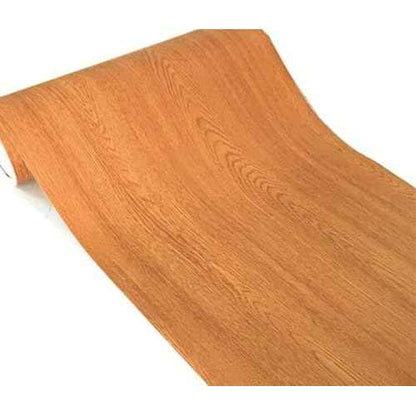 UPREDO Brown Wood Grain Adhesive Paper Wall Paper Vinyl Funitures Dresser Drawer Cabinet Sticker (15.8X79inch, Brown)