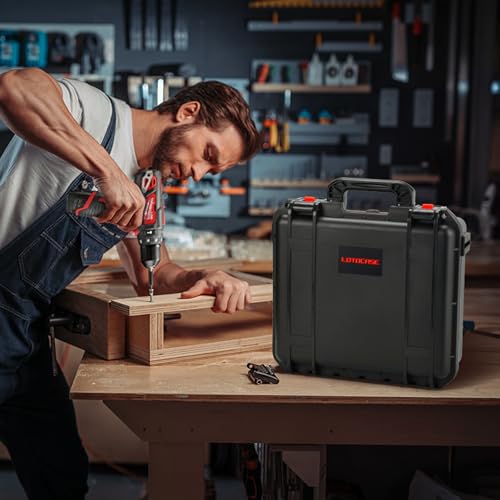 Case for Milwaukee M12 Impact Driver & Drill Set - Waterproof Tool Box with Removable Modules for Milwaukee Fuel Tools Combo Kit, Tool Bag for Hammer Drill/Impact Driver/Battery/Charger (Case Only)