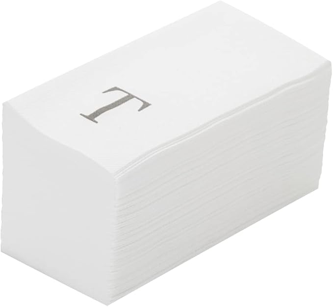 Luxenap 15.8 X 7.9 Inch Linen-Feel Guest Towels, 2000 Lettered Hand Towels