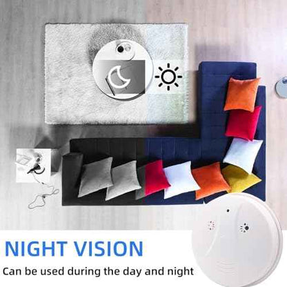 TANGMI WiFi Spy Smoke Detector Hidden Camera 1080P HD Wireless Security Camera with Night Vision/Motion Detection/Remote View for Home and Office