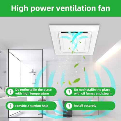 12" Exhaust Fan with Light,144 CFM Silent Exhaust Fan with 6500K 12W LED Light,Bathroom Ventilation Fan with Lights for Bathroom, Office, Hotel