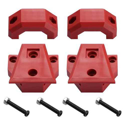 Tool Pouch Mounts (2 Pcs) Fits for Packout Corner Tool Boxes Rail System, Compatible with ToughBuilt ClipTech, Red