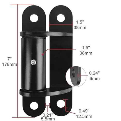 7" 2062P Heavy Duty Gate Hinges 1100lb Capacity - Bolt On/Weld On Carbon Steel Hinges for Driveway Gates, Fence & Barn Doors - Ball Bearing Design, Rust-Black Resistant Finish £¨2pcs£©