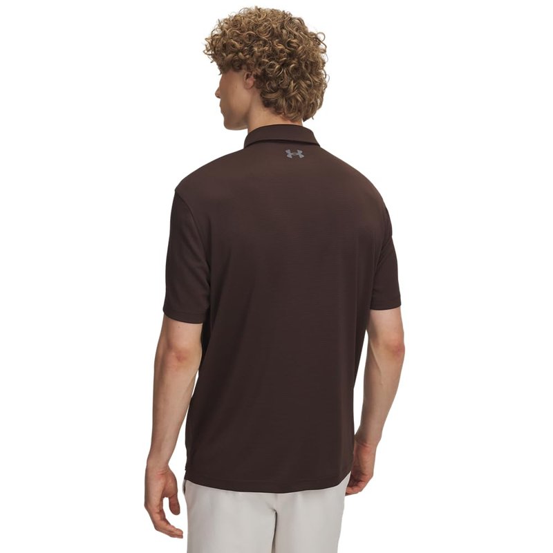 Under Armour Men's Tech Golf Polo, (246) Kona Brown / / Pitch Gray, Medium Tall