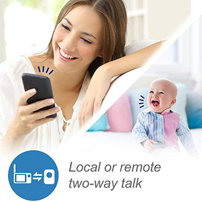 VTech RM5764-2HD 1080p Smart WiFi Remote Access 2 Camera BabyMonitor, 360° Pan & Tilt, 5" 720p HD Display, Night Vision, Soothing Sounds, 2-Way Talk, Temperature & Motion Detection, iOS & Android