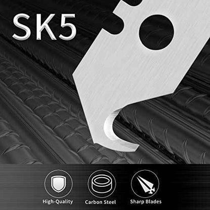 Vickay 30 Pack Utility Knife Hook Blades, SK5 Steel Heavy Duty Box Cutter Replacement Blades with Plastic Case, Standard Size Razor Blades for Most Standard Utility Knives