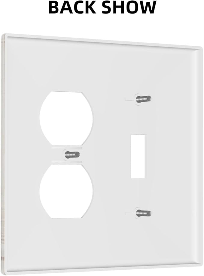 Decorative Light Switch Cover Plate Nautical Coastal Seashell Fishing Net Ocean Lighthouse Starfish 2 Gang Outlet Covers 1 Toggle 1 Duplex Wall Plate Electrical Switch Plate Covers for Bathroom Home