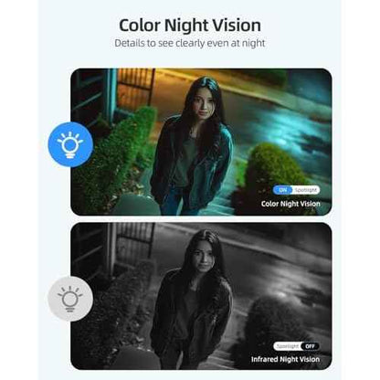 Rocktone 2K Security Cameras Wireless Outdoor, Battery Powered WiFi Cameras for Home Security with AI Motion Detection, Spotlight Color Night Vision, 2-Way Talk, Siren Alarm, IP65, Cloud/SD Storage