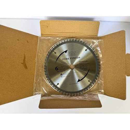6-1/2 Inch Fine Finish Wood Cutting Circular Saw Blade, Fine Cut Crosscut Framing Plywood MDF Plastic Veneer Lumber Laminate, 5/8 Inch Arbor (60-Tooth)