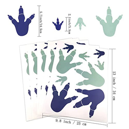 45 PCS Dinosaur Footprint Stickers Wall Decals Dinosaur Feet Floor Vinyl Decals for Bedroom Nursery School Dance Studio Decoration