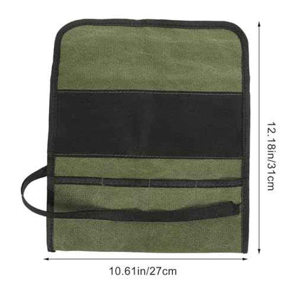 3pcs Chisel Roll, Canvas Roll up Tool Organizer Woodworking Carving Tool Bag 4 Pockets Wrench Holder Pouch for Knives and chisels Storage
