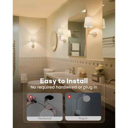 KINDEEP Wall Sconce Set of 2 Battery Operated, Rechargeable Wireless Dimmable Wall Light with RGB, Flash Mode, Remote Timer