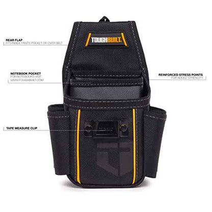 ToughBuilt - Utility Plus Pouch- 7 Pockets and Rear Pocket Flap - Heavy Duty and Durable, Notebook Pocket, Tape Measure Clip - (TB-236-7)