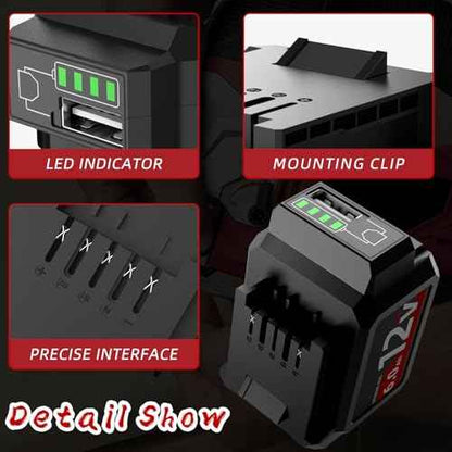 Replacement 12V 6.0Ah Lithium Battery for Skil PWR CORE 12 Tools - with USB-A Power Port, Compatible with Brushless Impact Driver, Compact Circular Saw, Reciprocating Saw