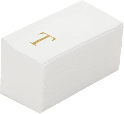 Luxenap 15.8 X 7.9 Inch Linen-Feel Guest Towels, 50 Lettered Hand Towels