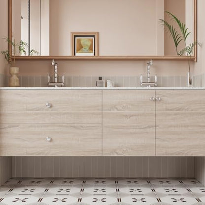 CRE8TIVE Beige Wood Wallpaper Peel and Stick Wood Grain Contact Paper Waterproof Light Wood Contact Paper for Cabinets Drawers 12"x80" Self Adhesive Wood Countertop Contact Paper for Kitchen Bathroom